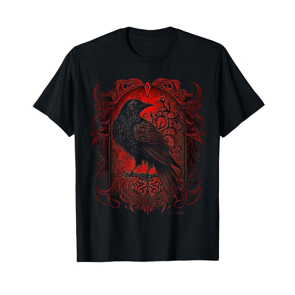 Odin's Raven Viking Norse Runes Nordmann Mythology T-Shirt
